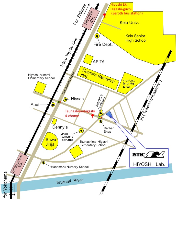 Hiyoshi Lab. map